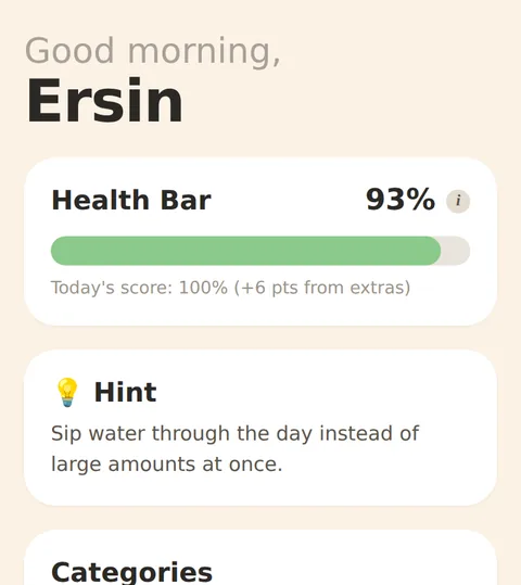 Health Bar in use