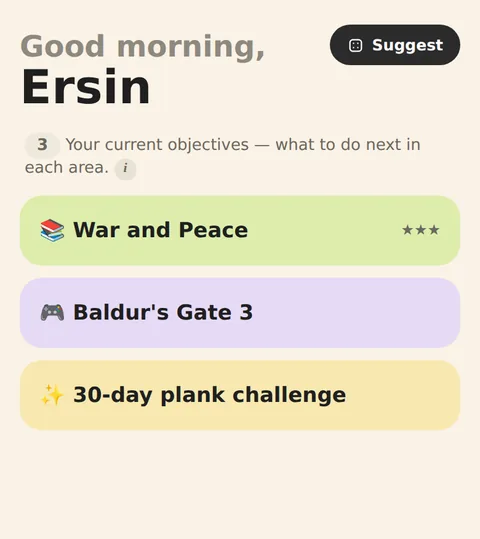 Life Tracker in use